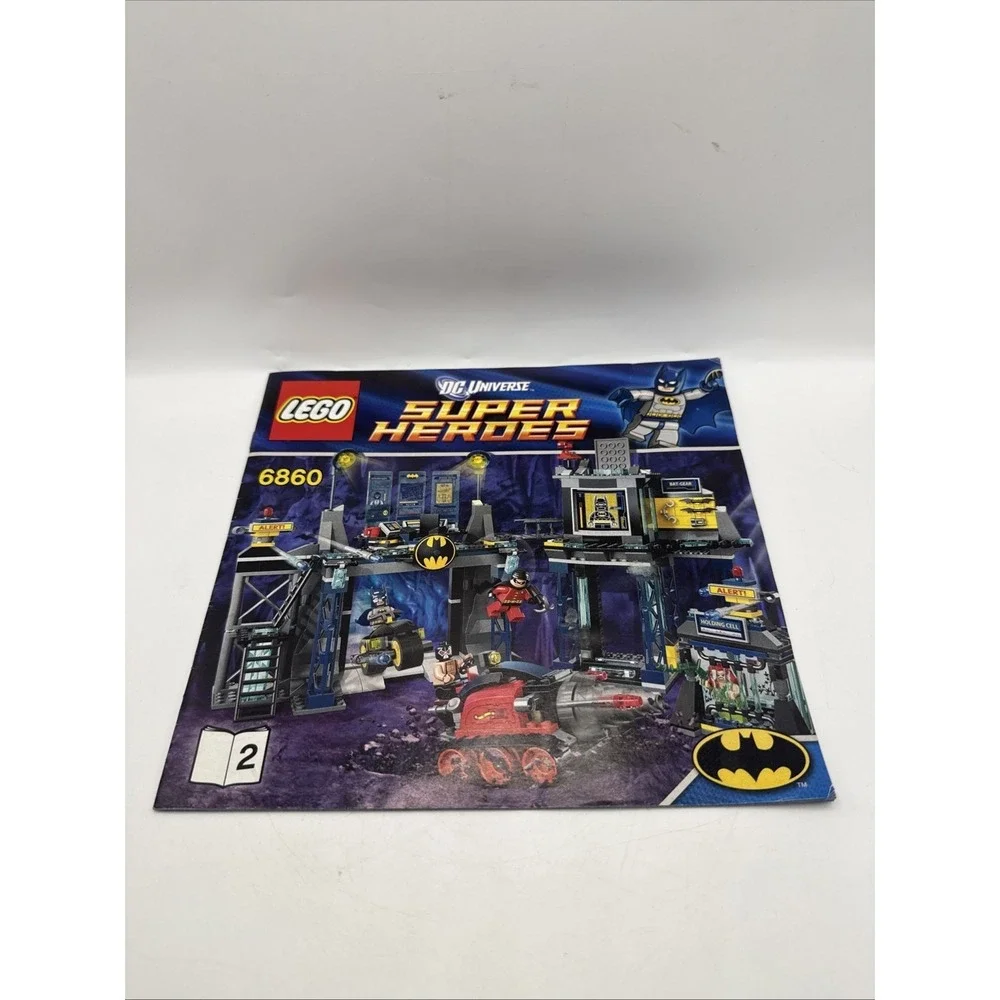 Lego 6860 DC Comics Super Heroes Batcave Instruction Manual Only #2 Batman